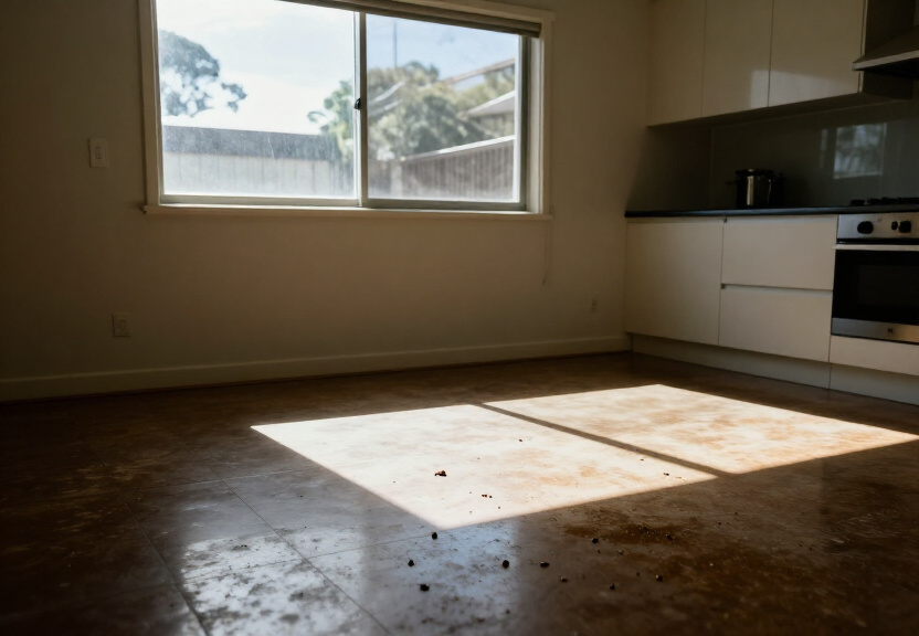 Cockroach infestation in a Fairfield kitchen before treatment